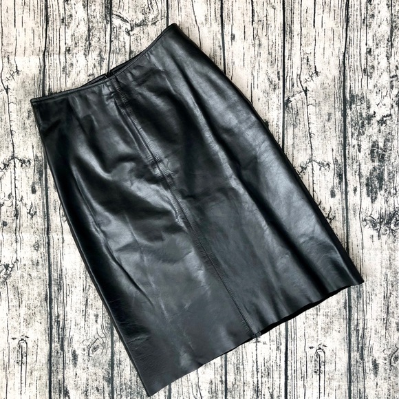 JEWELS JULIE KNAPP⚡️Genuine Leather Midi Skirt_4 - Picture 2 of 8
